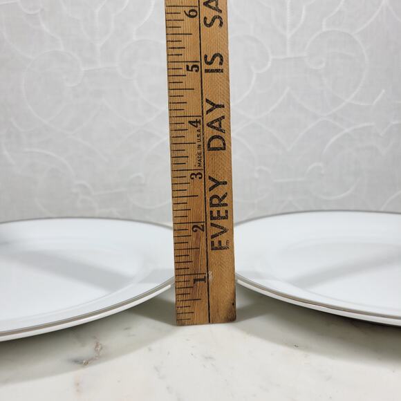 Williams Sonoma Open Kitchen Salad Plate 9" Gold Trim Porcelain 2-Pc Dinnerware - Picture 15 of 15